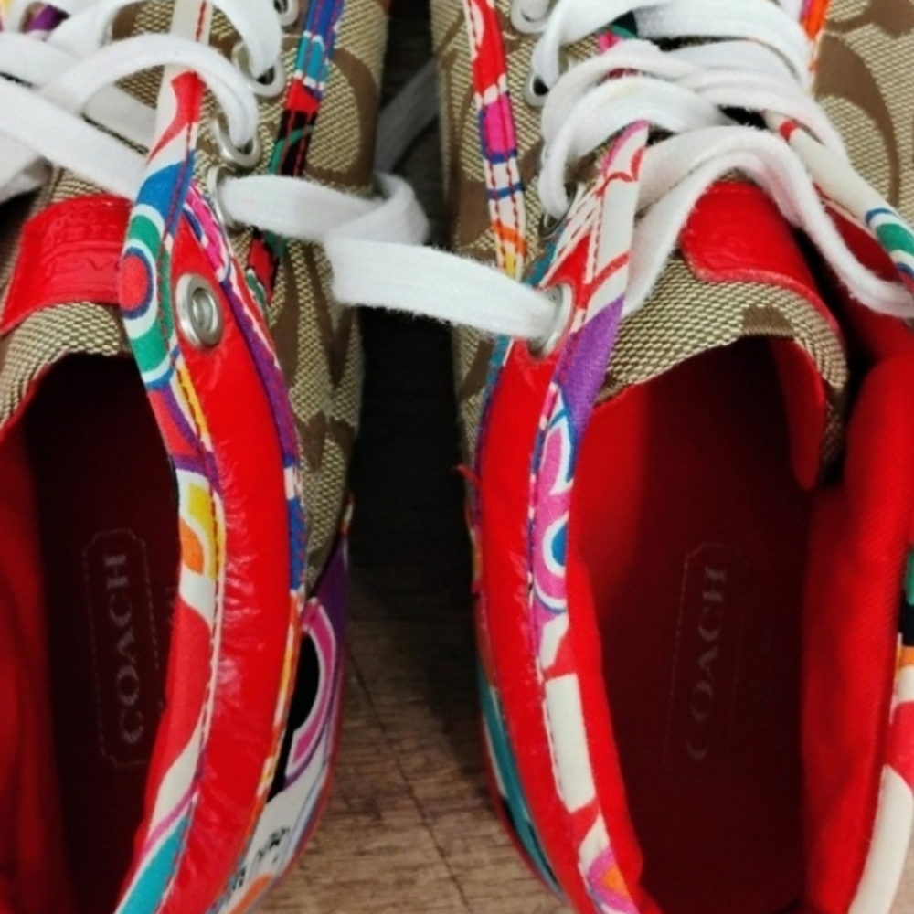 Coach Multicolor Canvas Sneakers - Picture 5 of 14